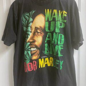 BOB MARLEY  Red Rock Of The T Shirts  Wake Up And Live Jamaica Size XL